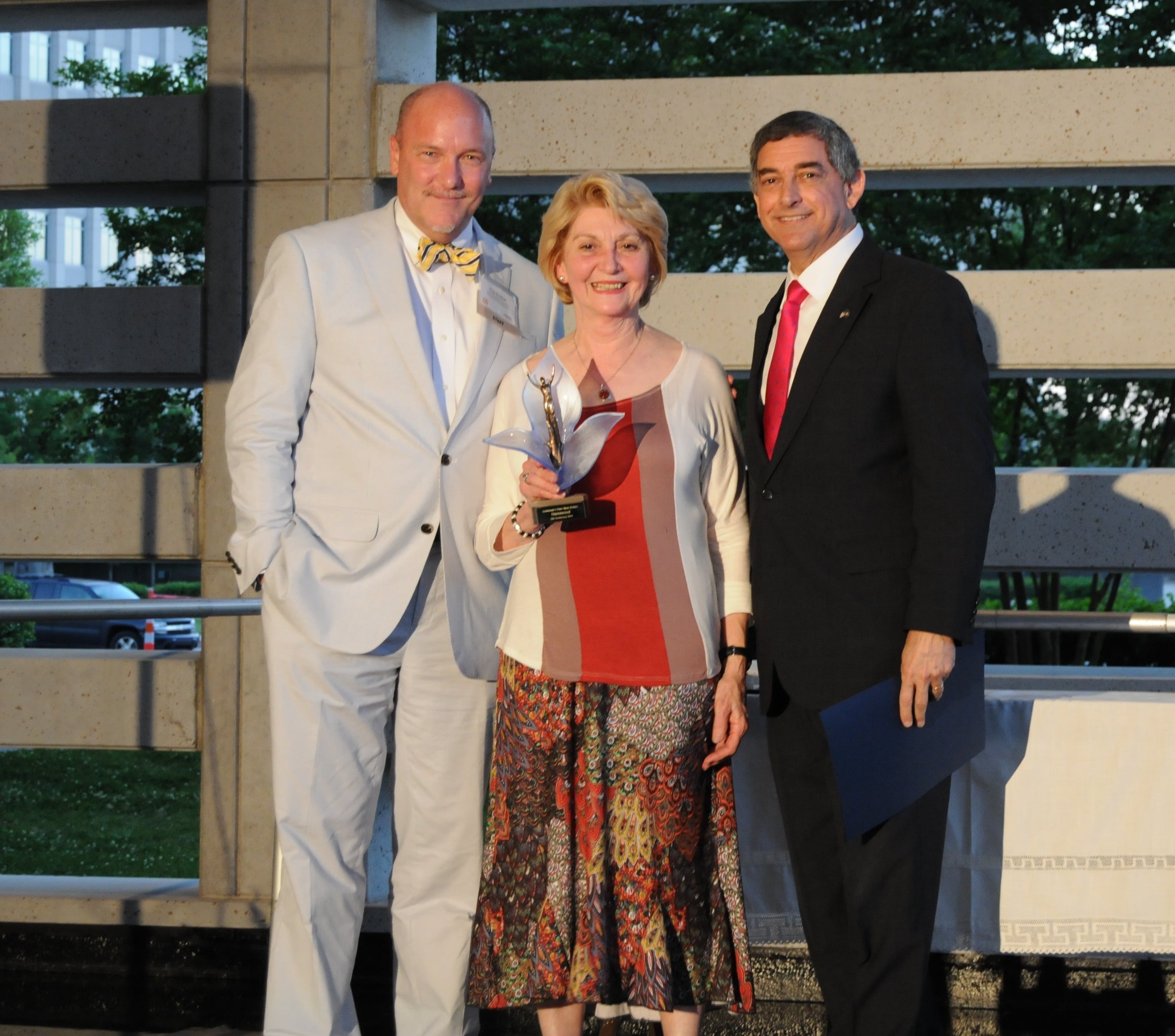 From left to right;  Ray Scriber, Director, Louisiana Main Street, Terry Lynn Smith, Hammond Main Street Manager and Lieutenant Governor Jay Dardenne